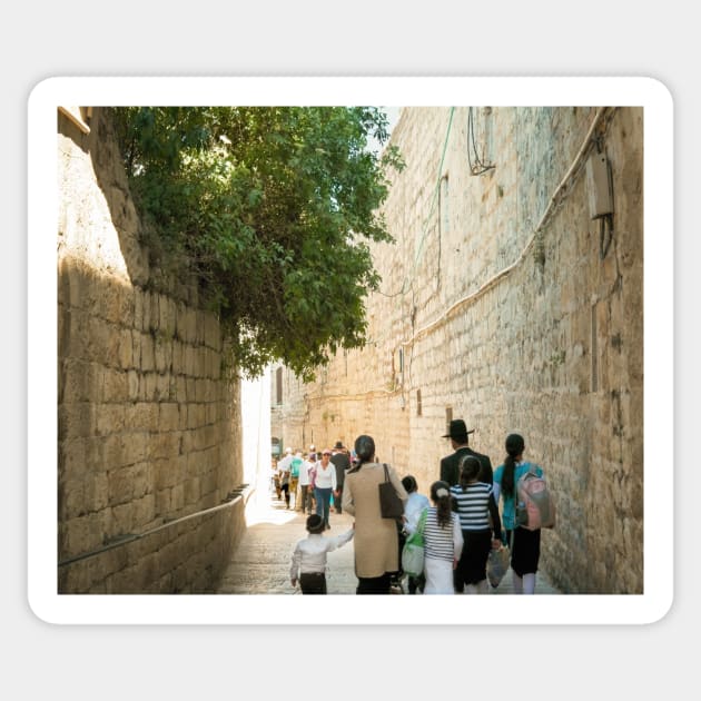 Israel, Jerusalem. Old City Street Sticker by UltraQuirky